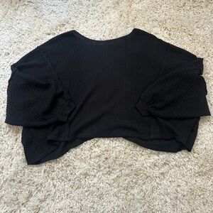 Free People We are the Free cropped black open back sweater